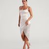 Samantha Formal Satin Midi Dress