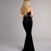 Zoya Satin Corset Velvet Mermaid Dress