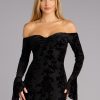 Korey Velvet Off-The-Shoulder Mermaid Formal Dress