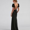 Denali Formal Puff Sleeve Long Dress