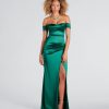 Albi Formal Satin Pleated Mermaid Long Dress