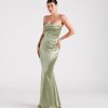Priscilla Formal Satin Strapless Mermaid Dress
