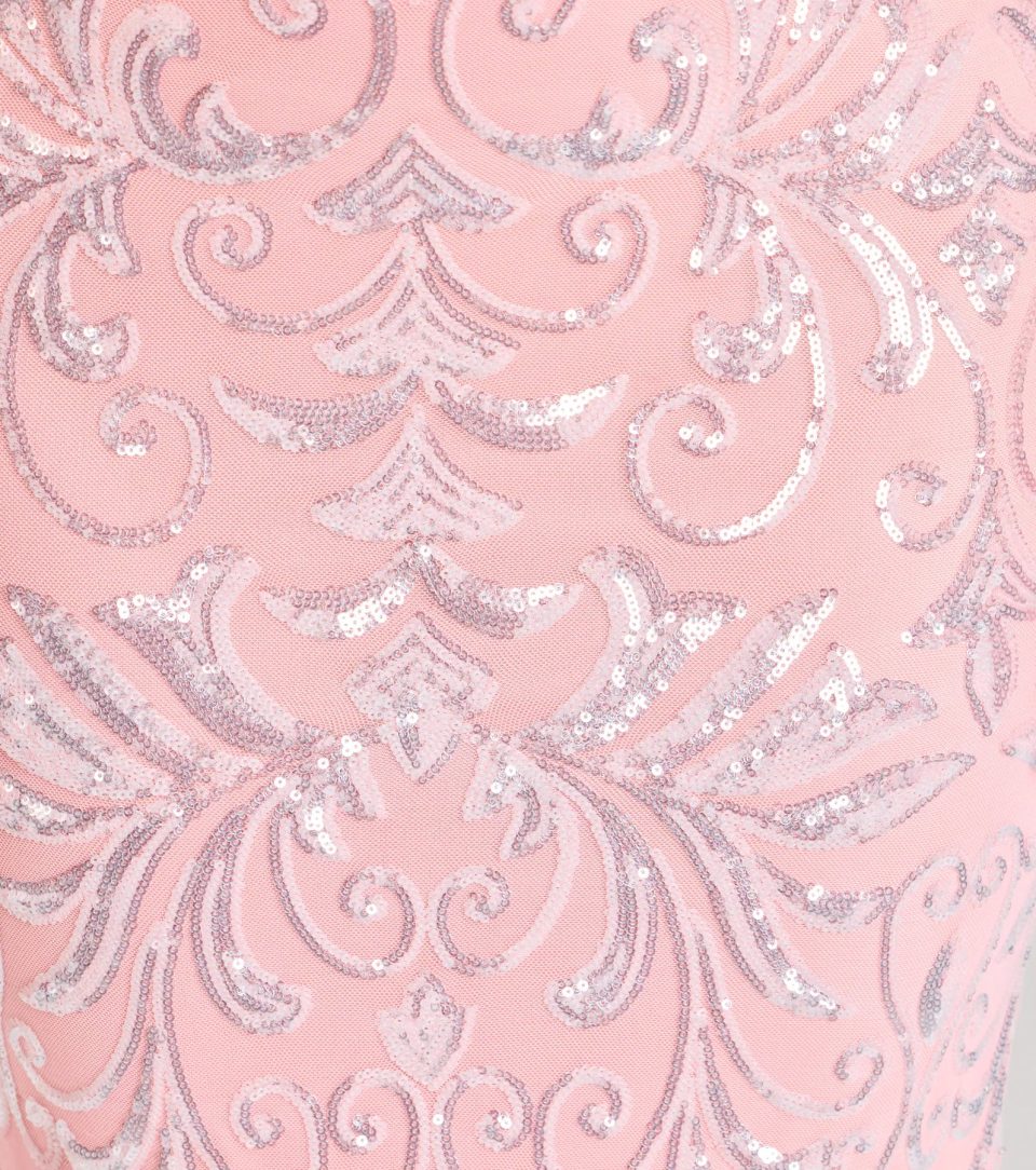 Claire Lace-Up Sequin Mermaid Dress