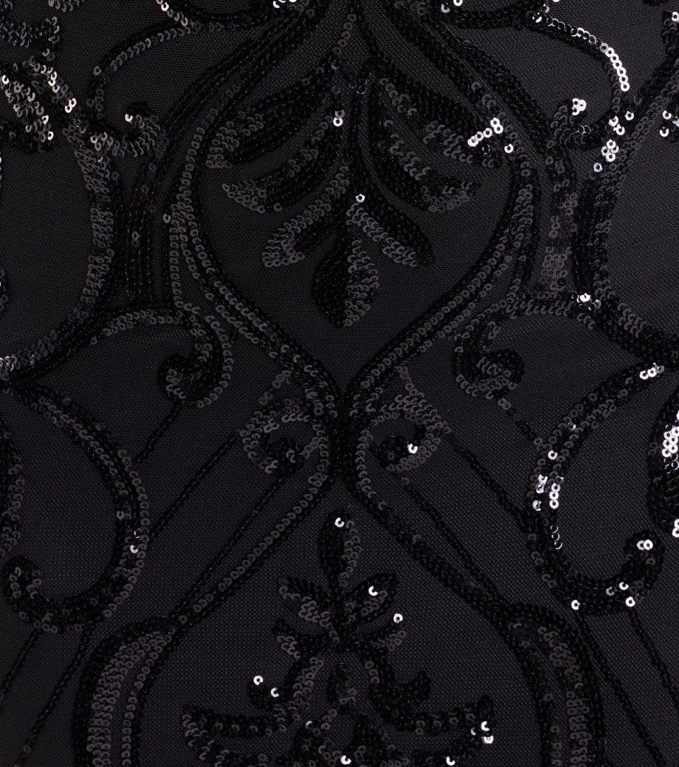 Jillian Sequin Slit Long Formal Dress