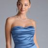 Priscilla Formal Satin Strapless Mermaid Dress
