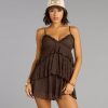 Sweet Looks V-Neck Lace Babydoll Dress
