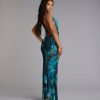 Ocean Eyes Halter Maxi Dress