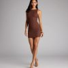 Lowkey Head Turner Open Back Mini Dress
