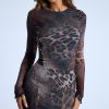 No Rules Leopard Long Sleeve Mini Dress