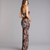 Untamed Nights Halter Slit Maxi Dress