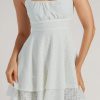 Simply Sunny Eyelet Knit Mini Skater Dress