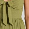 So Effortless Tie-Front Ruffled Skater Dress