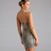So Electric Strapless Jean Denim Mini Dress