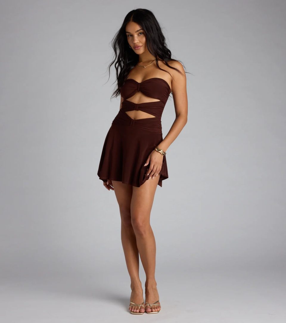 Show It Off Cutout Tube Mini Dress