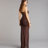 Midnight Mirage Mesh Strapless Maxi Dress