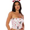 Queen Of Hearts Satin Corset Top