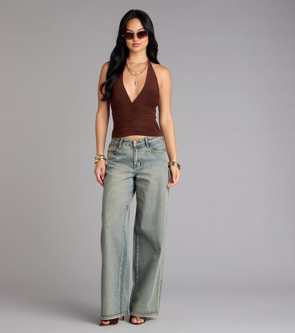 Twist The Night Halter Crop Top