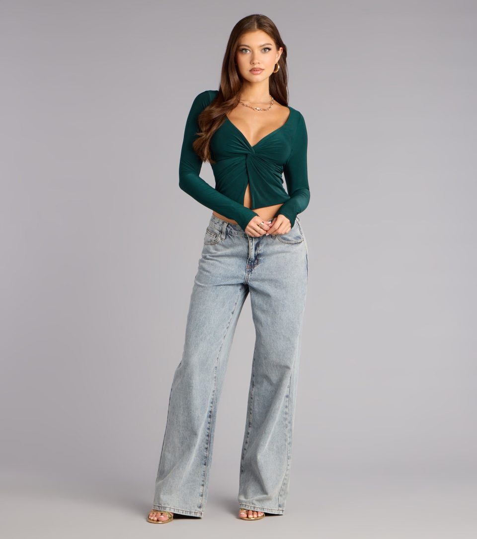 Twist the Plot Long Sleeve Top