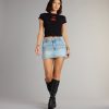 Lucky Strike Cherry Graphic Crop Tee