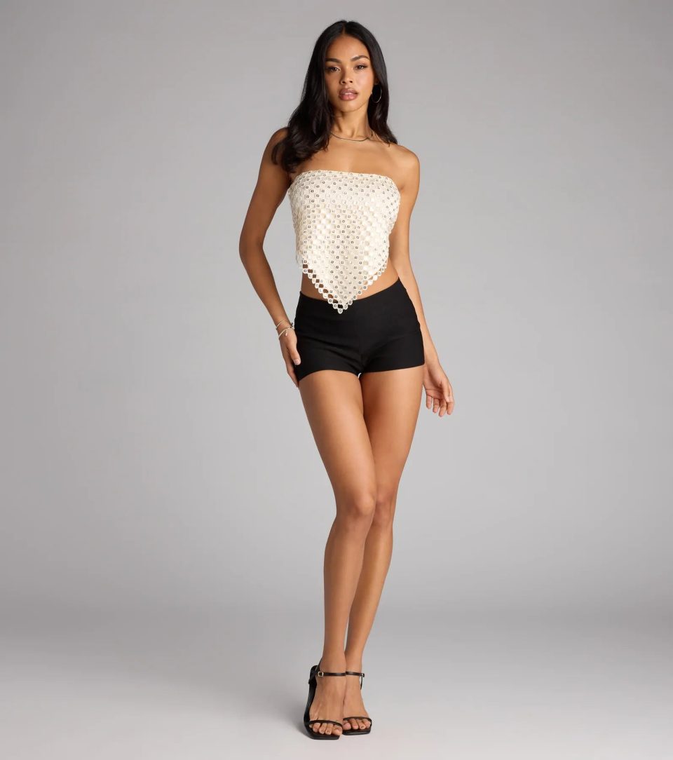 Sweet Like Fringe Sequin Hanky Top