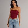 Sweet Obsession Strapless Lace Corset Top