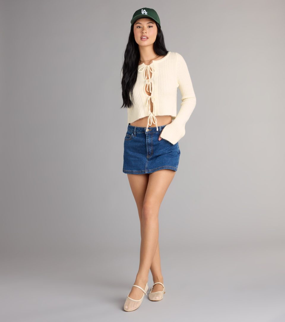 Cozy Charm Tie Front Sweater