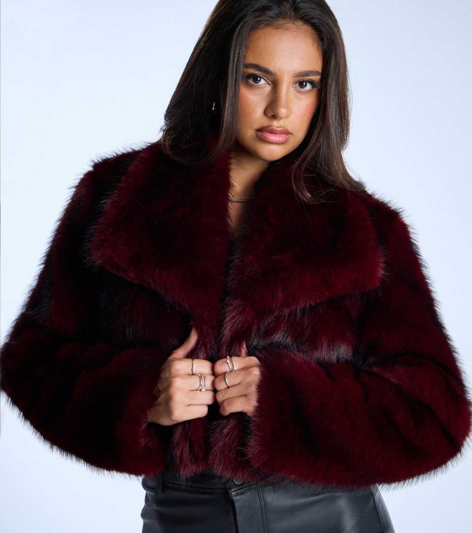 Drama Hour Faux Fur Cropped Jacket