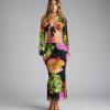 Island Muse Tropical Floral Tie-Front Top