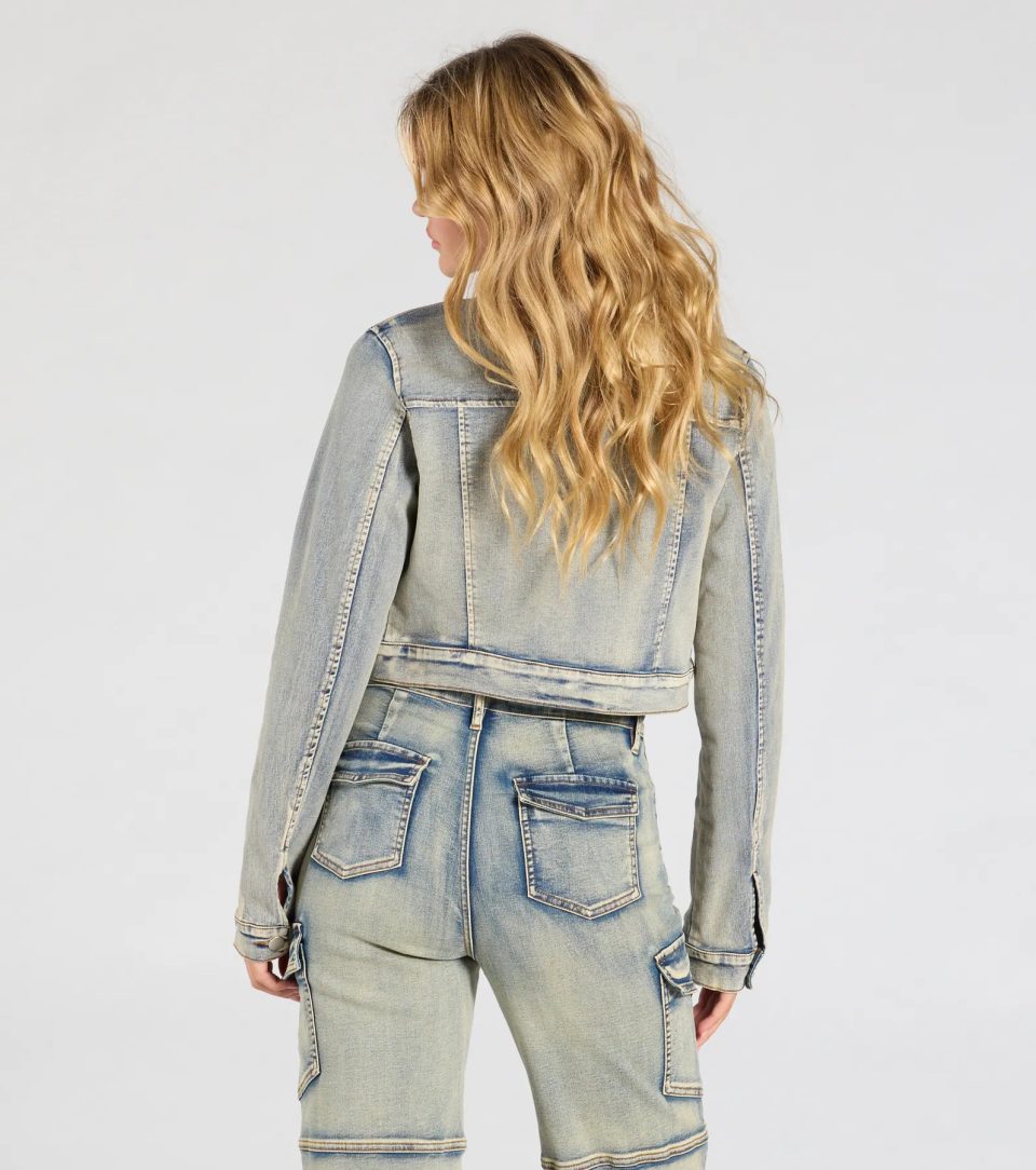 Trendy Arrival Denim Moto Jacket