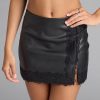 Trending Topic Lace Trim Micro Mini Skirt