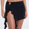 Feeling Myself Slit Ruffle Mini Skirt