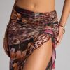 Wild Card Leopard Floral Print Maxi Skirt