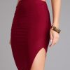 Chic Allure High-Slit Midi Skirt