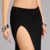 Chic Confidence High Slit Mesh Midi Skirt