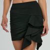 Iconic Moves Ruffled Ponte Knit Mini Skirt
