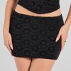 Luxe Allure Flocked Floral Knit Mini Skirt