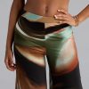 Sultry Effect Abstract Wide-Leg Pants