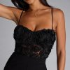 Bare Necessities Floral Applique Corset Jumpsuit