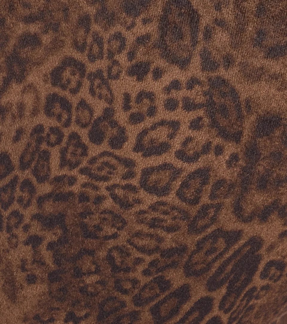 Sassy Trend Leopard Faux Suede Flare Pants