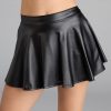 Made To Standout Faux Leather A-Line Skort