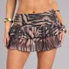 Untamed Confidence Zebra Print Ruffle Mini Skort