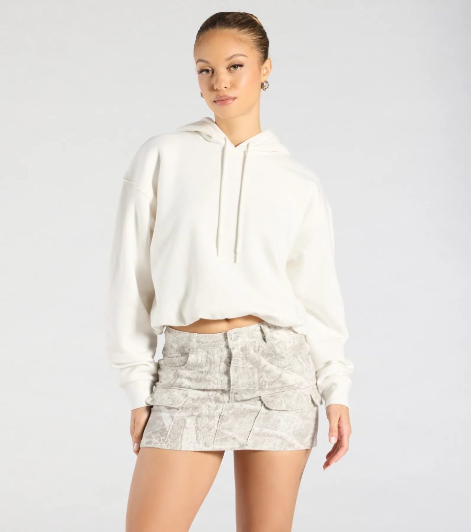 Cutie Cadet Cargo Denim Mini Skirt