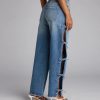 Tied Up in Denim Bow Mid-Rise Denim Jeans