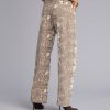 Wild Moves Snake Print Wide-Leg Jeans