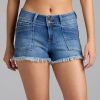 Down For It Mid-Rise Cutoff Denim Shorts
