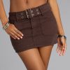 Street Style Cargo Mini Skort