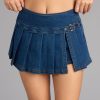 Cool Intentions Pleated Denim Mini Skort