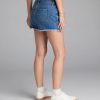 Timeless Staple Mid-Rise Button Denim Skort