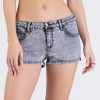 Casual Edge Mid-Rise Acid Wash Denim Shorts