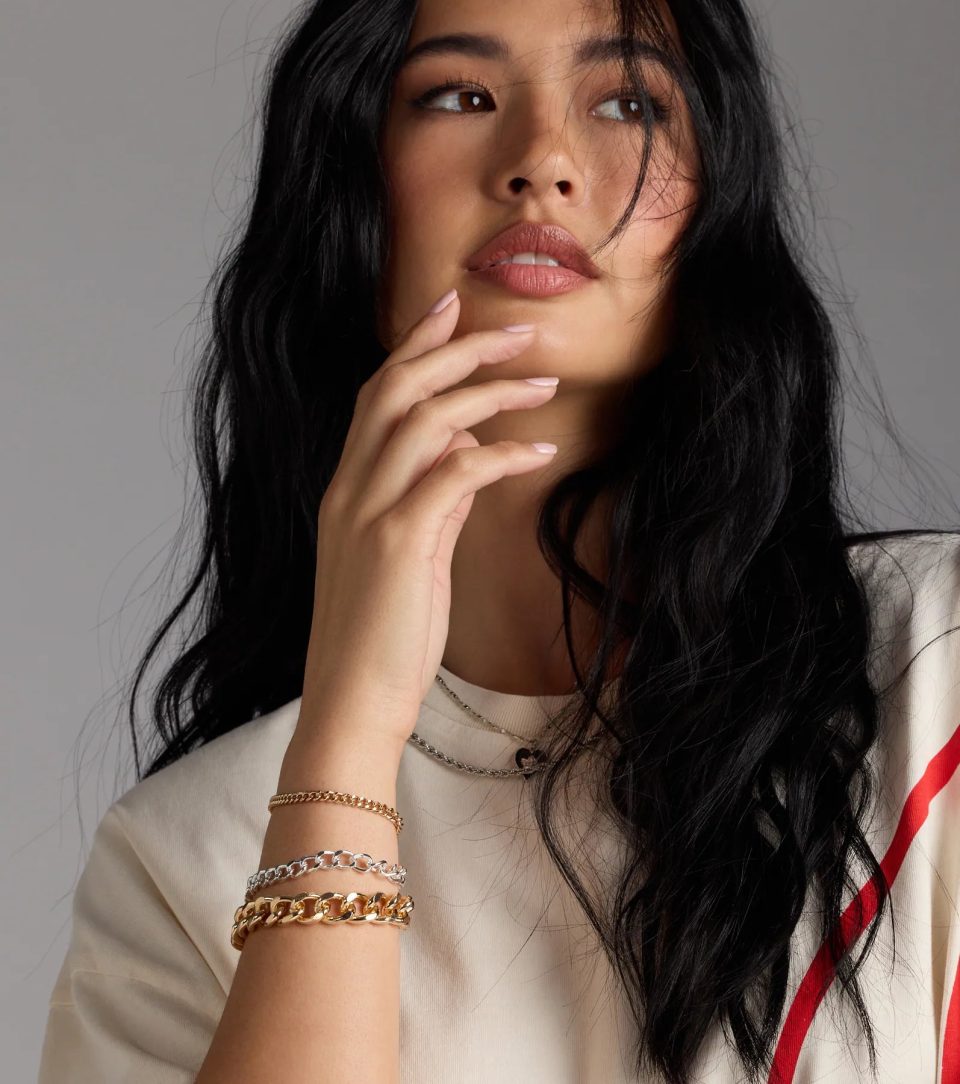 Stacked Up Three Piece Chain Bracelet Set